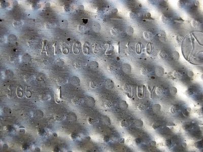 2014 Mercedes-Benz ML550 Exhaust Heat Shield - 166-682-11-00