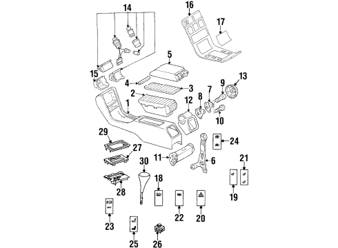 Mercedes-Benz 140-970-12-30-9A84 Armrest Assembly