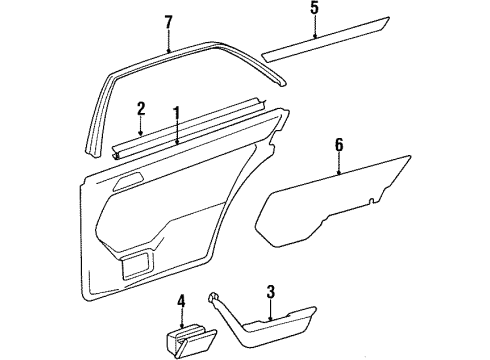 Mercedes-Benz 124-970-03-01-3111 Armrest