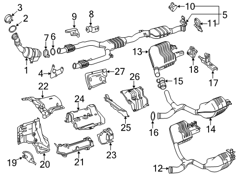 Mercedes-Benz 205-490-24-35 Muffler