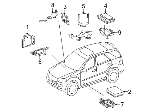 Mercedes-Benz 164-820-55-26 Control Module