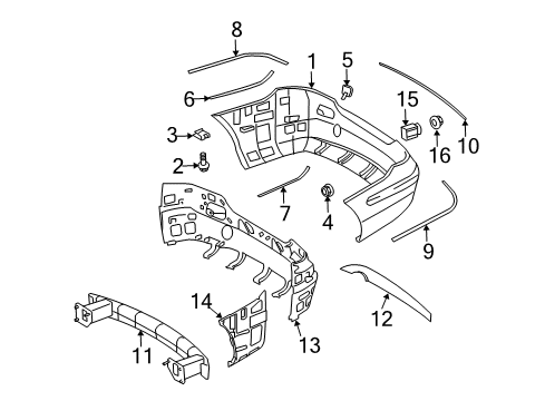 Mercedes-Benz 208-885-10-21 Rear Rail