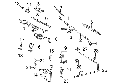 Mercedes-Benz 203-820-06-12 Wiper Transmission