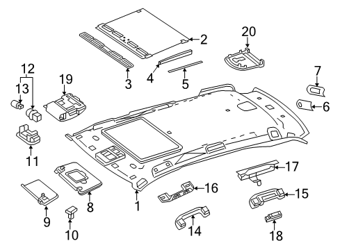 Mercedes-Benz 166-690-05-50-8P24 Headliner