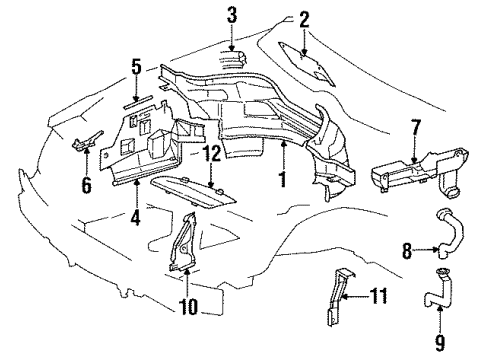 Mercedes-Benz 140-628-08-45 Mount Bracket Stiffener