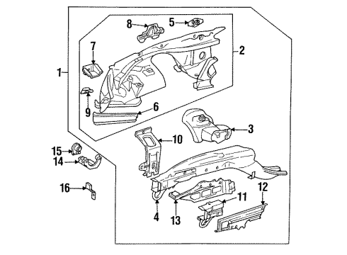 Mercedes-Benz 140-620-22-61 Apron/Rail Assembly