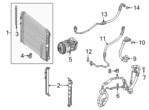 Mercedes-Benz 010-990-50-04-64 Compressor Assembly Upper Bolt