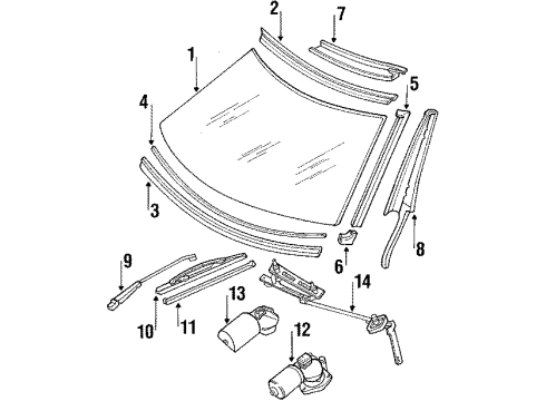 Mercedes-Benz 107-820-40-44 Wiper Arm