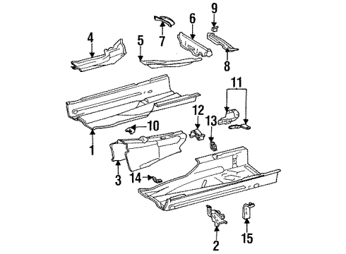 Mercedes-Benz 124-610-07-71 Center Floor Pan