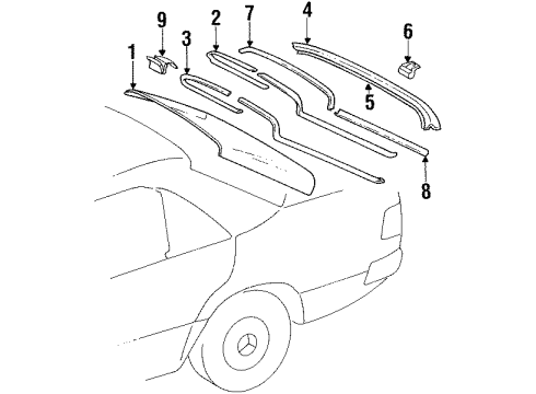 Mercedes-Benz 001-987-49-70 Lower Molding Seal