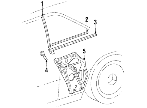 Mercedes-Benz 124-670-05-38 Belt Weatherstrip