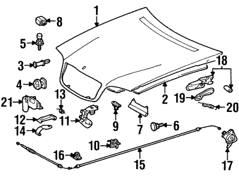 Mercedes-Benz 140-887-01-27 Handle