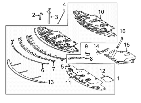 Mercedes-Benz 190-524-59-00 Front Shield Hardware Kit