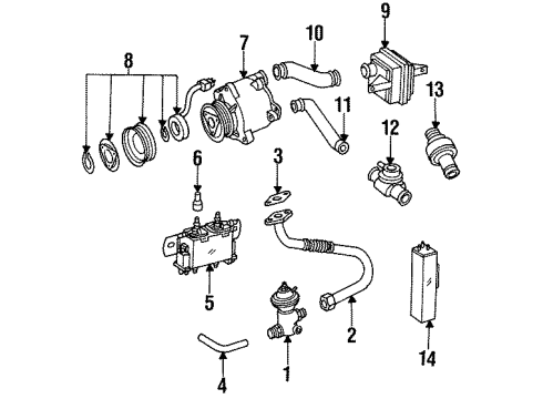 Mercedes-Benz 120-141-11-04 EGR Tube
