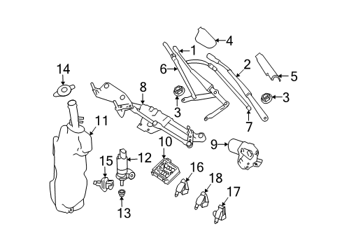 Mercedes-Benz 164-820-06-45 Front Blade