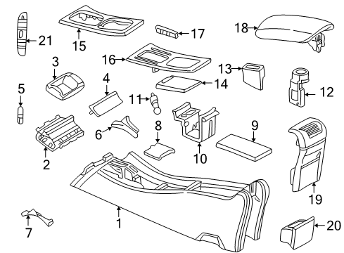Mercedes-Benz 203-683-01-94 Cup Holder Upper Bracket