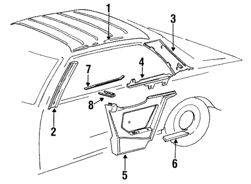 Mercedes-Benz 123-690-20-25-8320 Quarter Trim