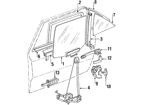 Mercedes-Benz 201-735-01-25 Guide Rail