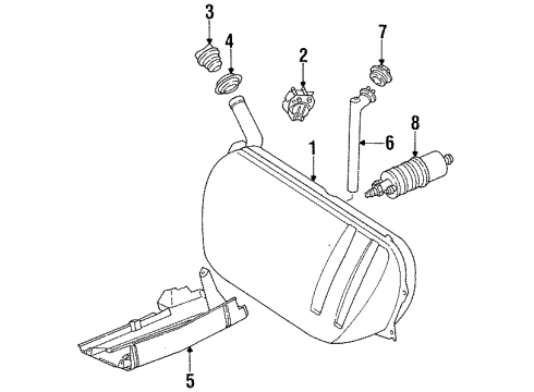 Mercedes-Benz 124-542-03-04 Fuel Gauge Sending Unit