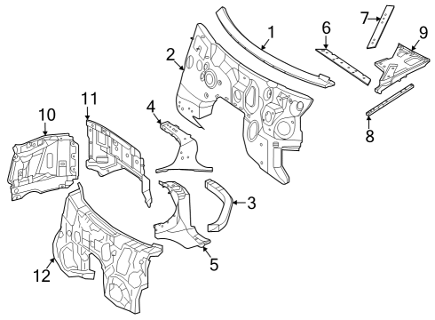 Mercedes-Benz 232-620-50-00 Support Panel