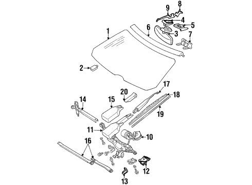 Mercedes-Benz 140-810-51-17-9051 Mirror Inside