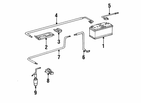 Mercedes-Benz 140-540-98-08 Cable