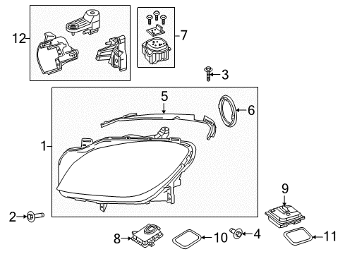 Mercedes-Benz 166-820-14-59 Composite Headlamp