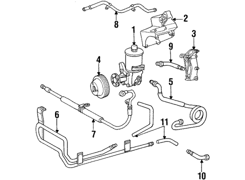 Mercedes-Benz 124-320-21-54 Upper Pressure Hose