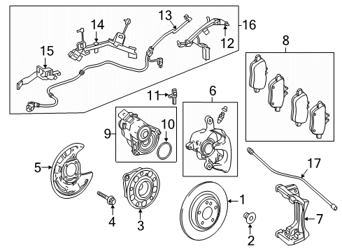 Mercedes-Benz 000-990-61-08 Parking Brake Actuator Bolt