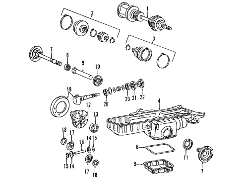 Mercedes-Benz 124-330-05-44 Inner Axle Shaft