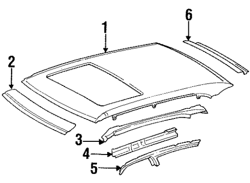 Mercedes-Benz 140-637-01-47 Roof Rail