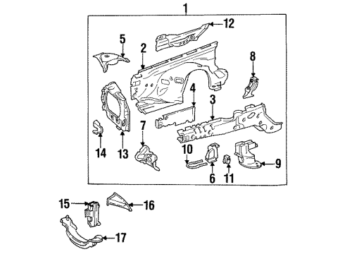 Mercedes-Benz 123-620-25-61 Apron Assembly