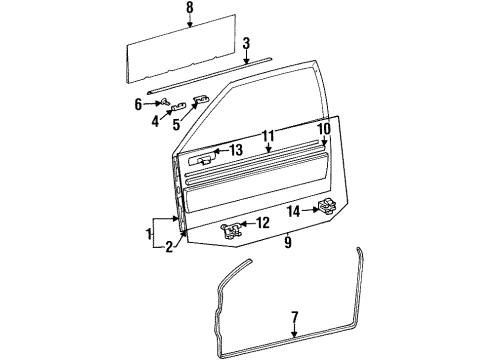 Mercedes-Benz 140-720-45-05 Door Shell