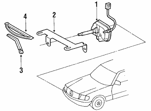 Mercedes-Benz 126-824-03-14 Wiper Motor Mount Bracket