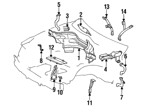 Mercedes-Benz 140-620-21-78 Partition Panel