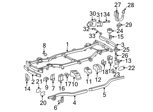 Mercedes-Benz 163-315-00-20 Trailer Hitch Bracket