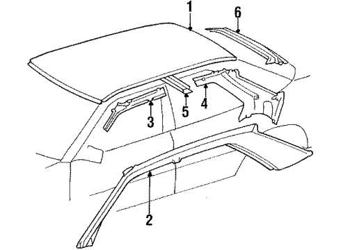 Mercedes-Benz 201-698-08-60 Drip Molding Clip