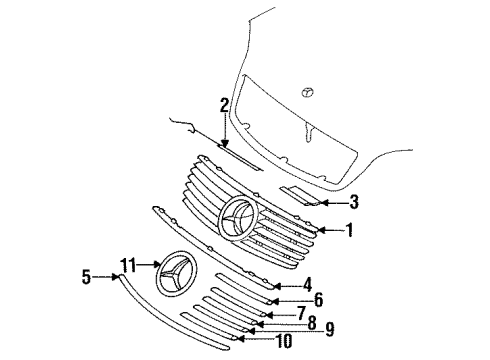 Mercedes-Benz 140-888-00-38 Baffle Plate