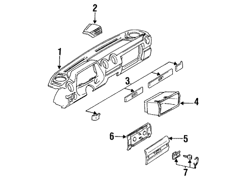 Mercedes-Benz 123-689-03-91 Glove Box