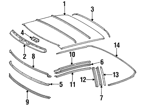 Mercedes-Benz 129-770-04-80-7D09 Headliner