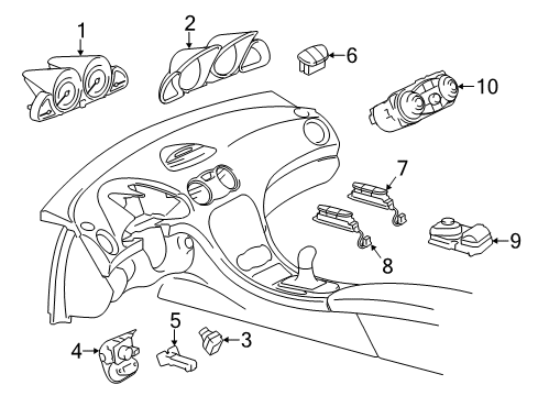 Mercedes-Benz 230-545-01-04-3447 Headlamp Switch
