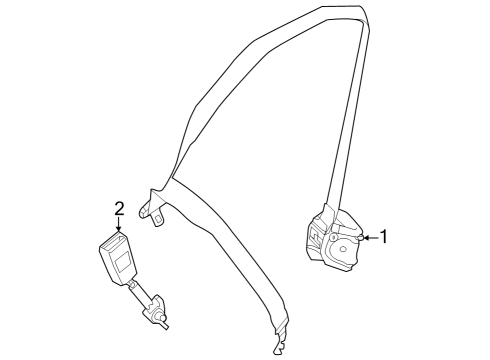 Mercedes-Benz 232-860-26-01-9C94 Lap & Shoulder Belt