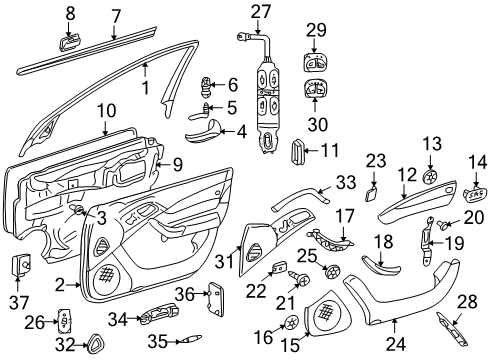 Mercedes-Benz 220-545-05-04-7376 Headlamp Switch