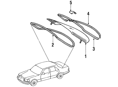 Mercedes-Benz 126-678-13-37 Molding Joint