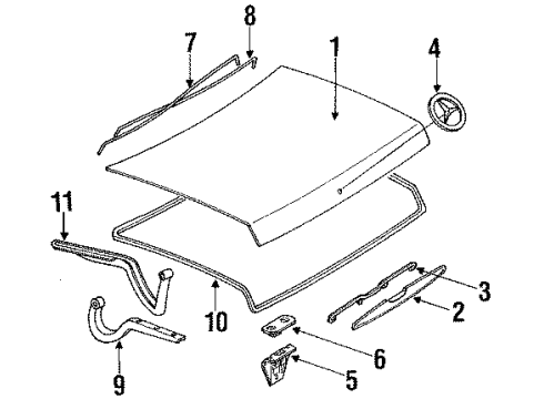 Mercedes-Benz 107-758-02-02 Handle