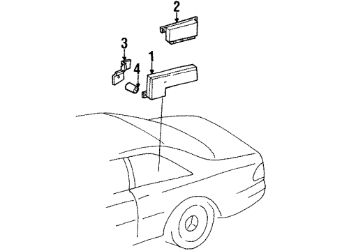 Mercedes-Benz 124-695-00-33 Control Module Spacer