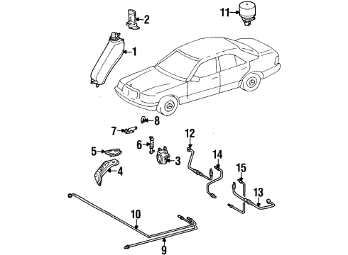 Mercedes-Benz 124-320-96-53 Pressure Line