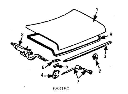 Mercedes-Benz 126-750-17-87 Hinge