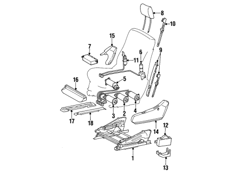 Mercedes-Benz 140-827-14-14 Heater Control Bracket