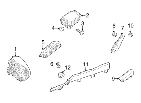 Mercedes-Benz 232-910-68-01-9H07 Passenger Discriminating Sensor